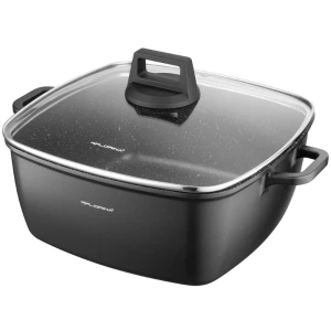 Florina Kwadratowy Garnek aluminiowy Chef 7,1 l z pokrywką - 28 × 28 cm