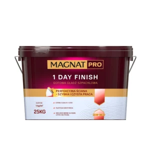 MAGNAT PRO 1 DAY FINISH Gotowa gładź szpachlowa 25 kg biała