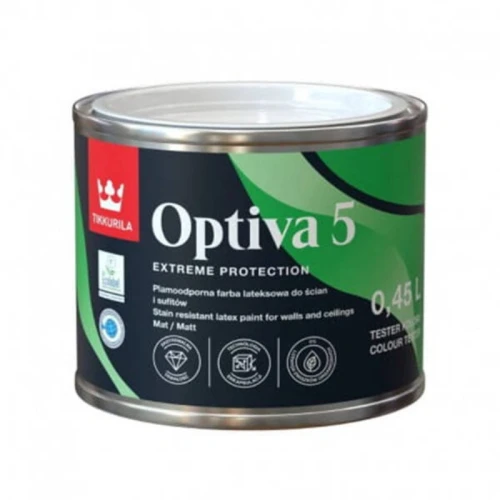 TIKKURILA Tester Optiva Matt 5 Biała 0,45L baza A