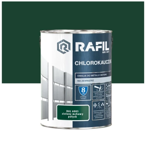 RAFIL Chlorokauczuk RAL 6005 zielony mchowy połysk 5L