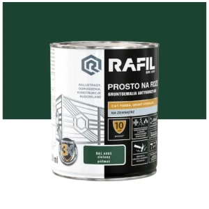 RAFIL Emalia prosto na rdzę RAL 6005 zielony półmat 0,75L