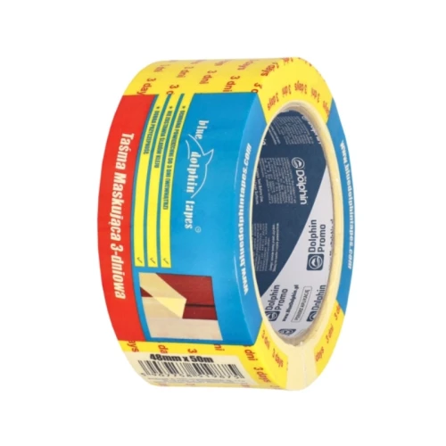 BLUE DOLPHIN taśma maskująca żółta 48mm x 50m 3dniowa