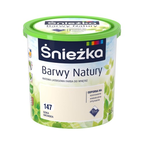 FARBA ŚNIEŻKA LATEKSOWA BARWY NATURY DZIKA ORCHIDEA 5L