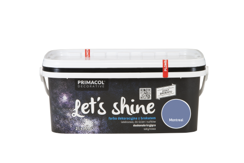 PRIMACOL DECORATIVE Farba Let's shine 2 l Montreal - Farba z brokatem