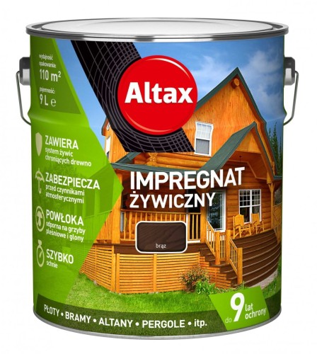 ALTAX IMPREGNAT ŻYWICZNY 9L BRĄZ