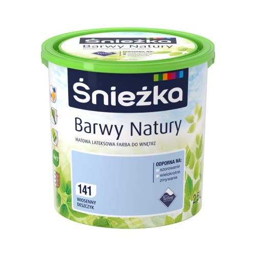 FARBA ŚNIEŻKA LATEKSOWA BARWY NATURY WIOSENNY DESZCZYK 5L