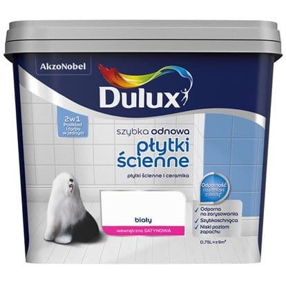 DULUX szybka odnowa Płytki ścienne Biały/Biała 0,75l