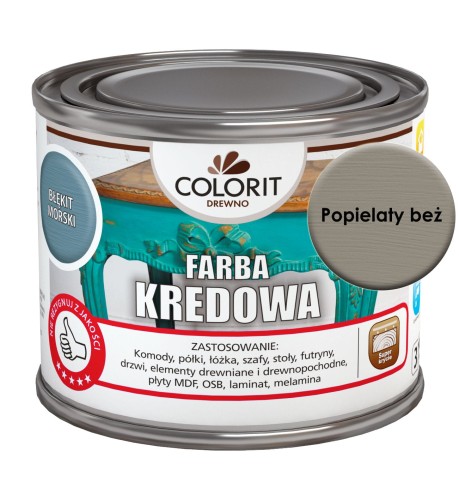Colorit Farba Kredowa Do Drewna Popielaty Beż 375Ml