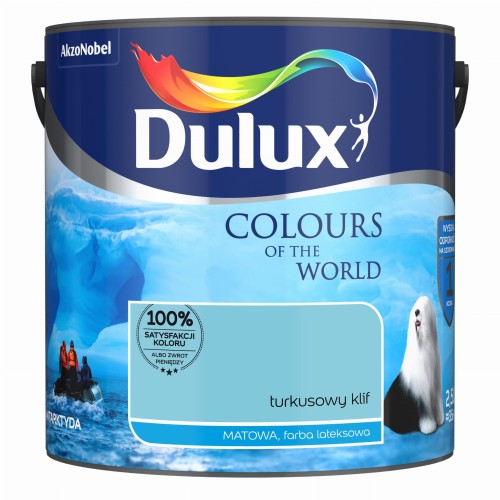 DULUX KOLORY ŚWIATA TURKUSOWY KLIF 2,5L