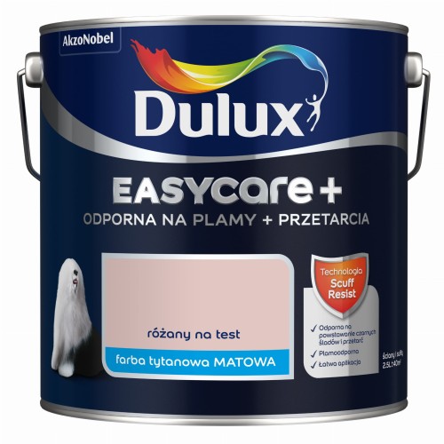 Farba Dulux EasyCare+ Różany na Test 2,5L