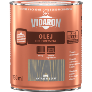VIDARON Olej do Drewna antracyt szary D05 0,75L