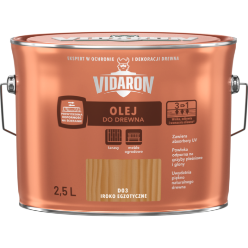 VIDARON Olej do Drewna Iroko Egzotyczne D03 2,5L