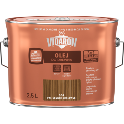 VIDARON Olej do Drewna Palisander Królewski D04 2,5L