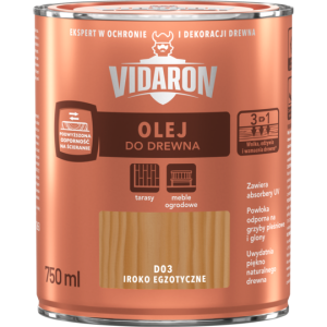 VIDARON Olej do Drewna Iroko Egzotyczne D03 0,75L