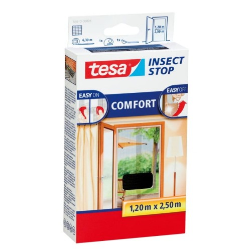 Tesa Moskitiera balkonowa COMFORT 1,2mx2,5m Czarna