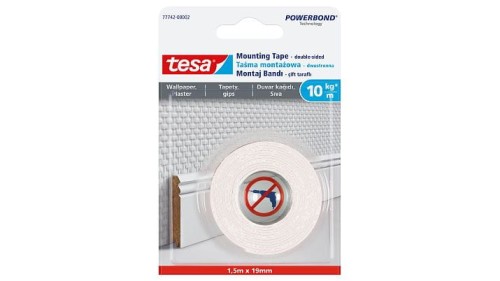 Tesa Taśma Montażowa Do Tapet 1,5mx19mm Biały
