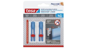 Tesa Gwóźdź Samoprzylepny do Obrazów na Płótnie Regulowany, do Tynku i Tapet 2 szt. 1kg