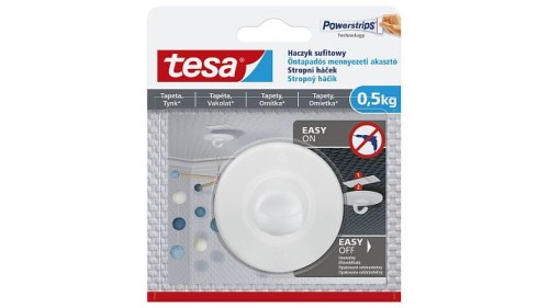 Tesa Haczyk Samoprzylepny Sufitowy do Tynku i Tapet, 0,5 kg