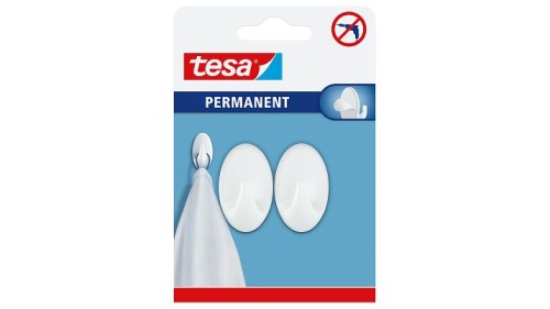 Tesa Haczyk Permanentny 2 Szt. "S"  Owalny Biały