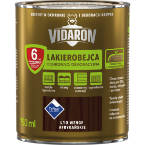 VIDARON LAKIEROBEJCA DO DREWNA L10 WENGE AFRYKAŃSKIE 0,75L