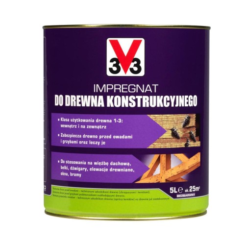 V33 Impregnat Do Drewna Konstrukcyjnego 5L