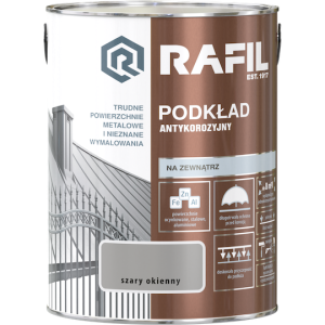 Rafil Podkład Antykorozyjny Szary Okienny 5L 