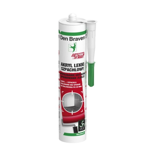 Den Braven Akryl Szpachlowy Acryl-fast Biały 310ml