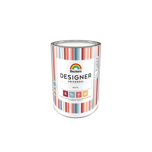 Beckers Designer Universal Emalia do Drewna i Metalu Biała 1L