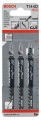 Bosch Brzeszczot do wyrzynarek T 144 D Drewno 3szt