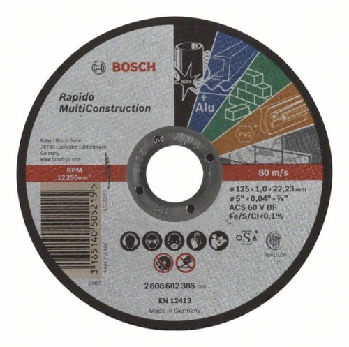 Bosch Tarcza tnąca prosta uniwersalna Rapido Multi Construction 125mm