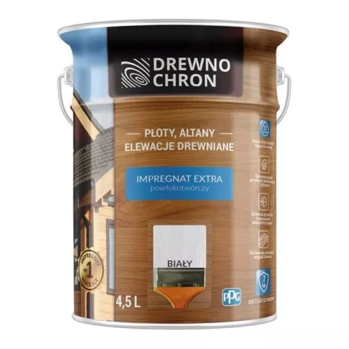 Drewnochron Impregnat Extra Powłokotwórczy Biały 4,5l