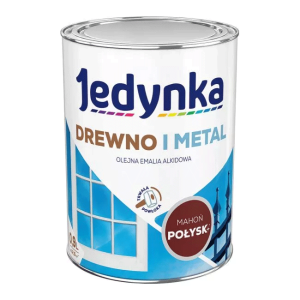 Jedynka Emalia do Drewna i Metalu Połysk Mahoń 0,9L