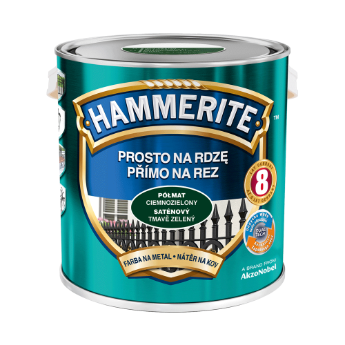 HAMMERITE Farba na rdzę Półmat Ciemnozielony 2,5L