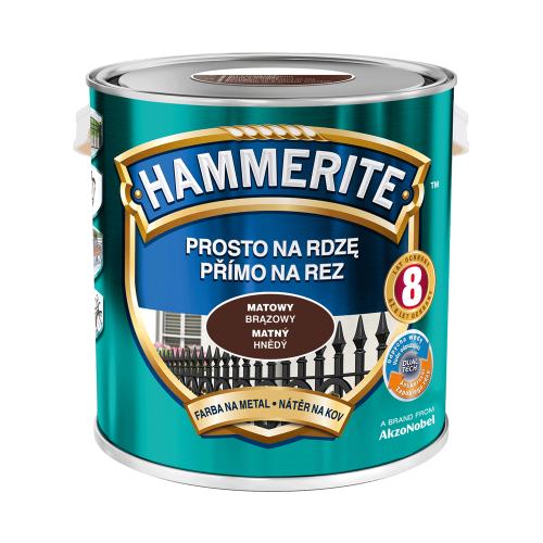 HAMMERITE Farba na rdzę Mat Brązowy 2,5L
