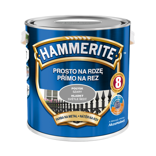 HAMMERITE Farba na rdzę Połysk Szary 2,5L