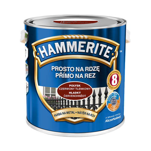 HAMMERITE Farba na rdzę Połysk Czerwony Tlenkowy 2,5L