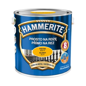 HAMMERITE Farba na rdzę Połysk Żółty 2,5L
