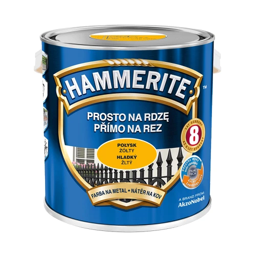 HAMMERITE Farba na rdzę Połysk Żółty 2,5L