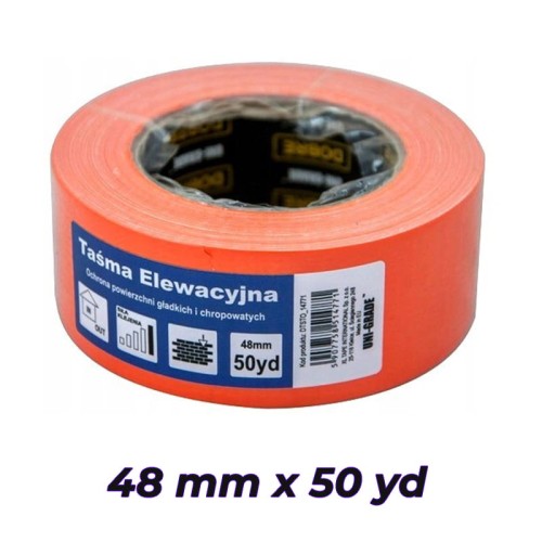 UNI-GRADE taśma elewacyjna tynkarska 48mm x 50yd pomarańczowa