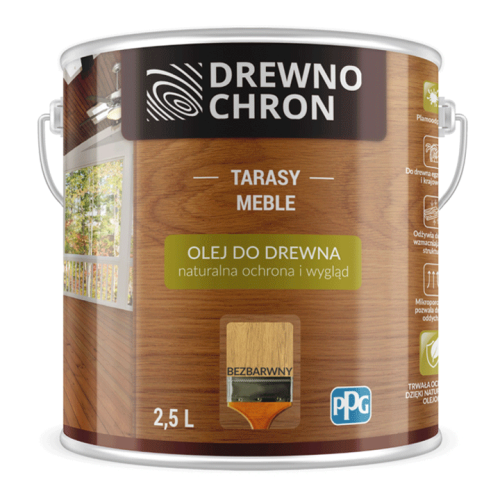 Drewnochron Olej do drewna Bezbarwny 2,5L