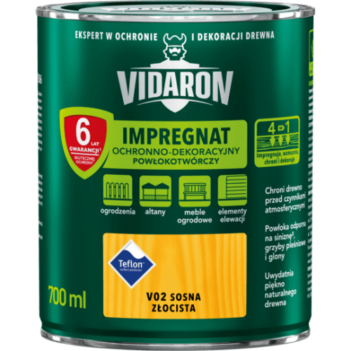 Vidaron Impregnat Ochronno-Dekoracyjny Powłokotwórczy Sosna Złocista V02 0,7L