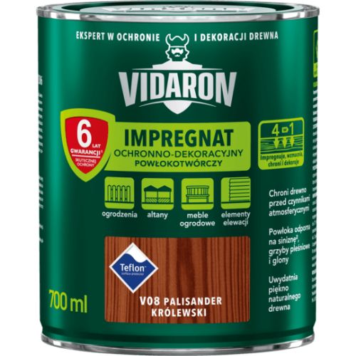 Vidaron Impregnat Ochronno-Dekoracyjny Powłokotwórczy Palisander Królewski V08 0,7L
