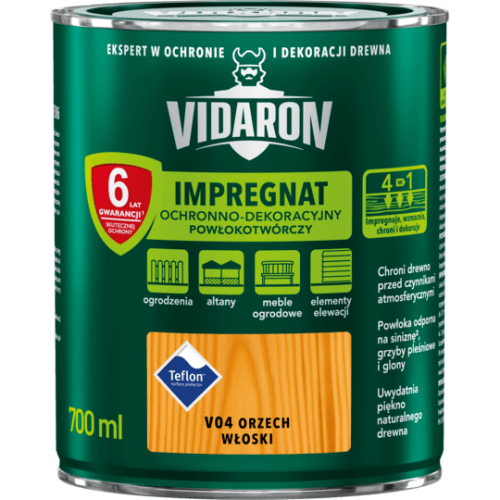 Vidaron Impregnat Ochronno-Dekoracyjny Powłokotwórczy Orzech Włoski V04 0,7L