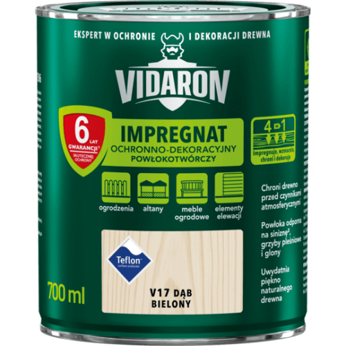 Vidaron Impregnat Ochronno-Dekoracyjny Powłokotwórczy Dąb Bielony V17 0,7L
