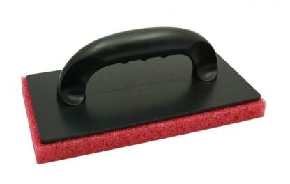 SOLID Paca z gąbką szorstką czerwoną 130x250mm