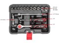 Klucze nasadowe 1/4', zestaw 15 szt. TOP TOOLS