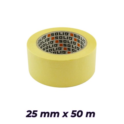SOLID Taśma malarska 25mm x 50m żółta
