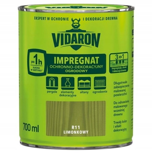 VIDARON IMPREGNAT OCHRONNO-DEKORACYJNY OGRODOWY R11 Limonka 0,7L