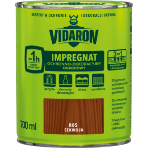 VIDARON IMPREGNAT OCHRONNO-DEKORACYJNY OGRODOWY R05 Sekwoja 0,7L