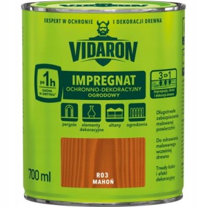 VIDARON IMPREGNAT OCHRONNO-DEKORACYJNY OGRODOWY R03 Mahoń 0,7L